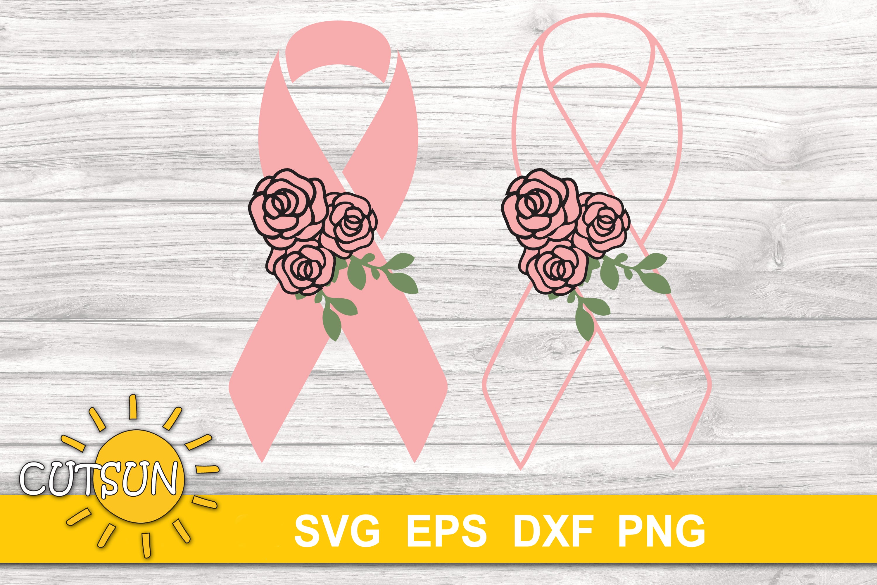 Multiple Pink Ribbon Svg Pink Ribbon svg | Floral pink ribbon SVG | Breast cancer SVG – Cutsunsvg