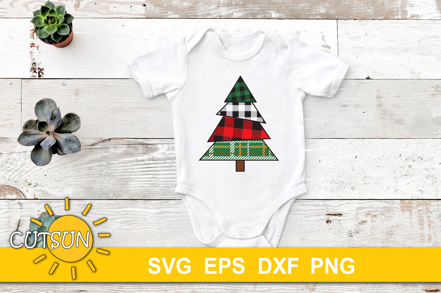 Christmas tree Plaid SVG