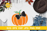 Pumpkin with a bow SVG