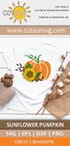 Pumpkin with a Sunflower SVG