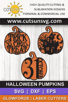 Patterned Halloween pumpkins SVG bundle