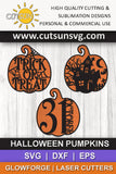 Patterned Halloween pumpkins SVG bundle
