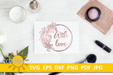 Floral Frame SVG Roses Round