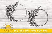 Floral Frame Roses SVG