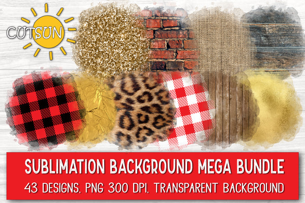 Round sublimation backgrounds bundle