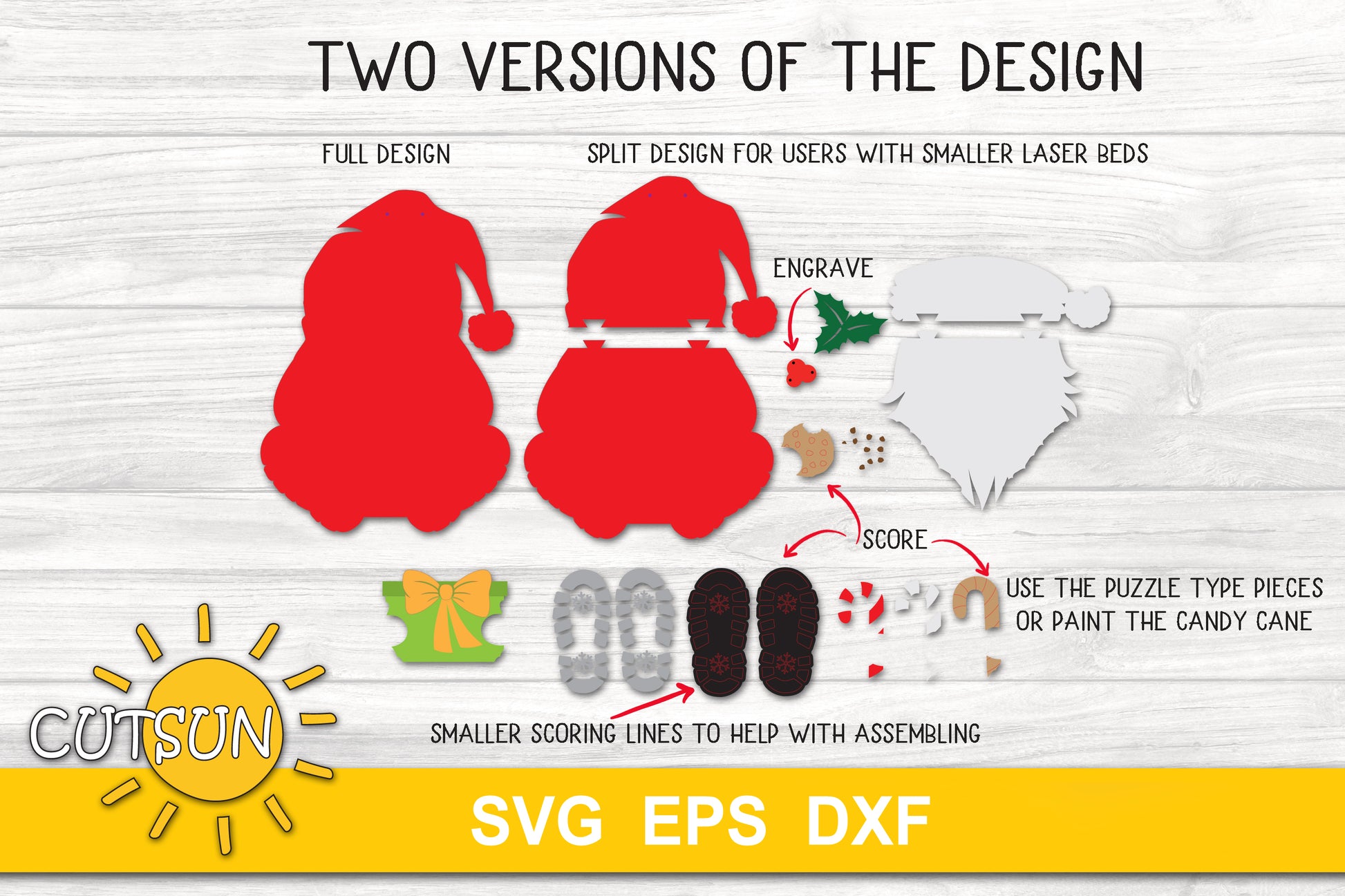 Christmas Gnome Door hanger SVG