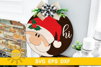 Santa Hi Christmas door hanger SVG