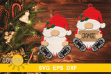 Santa Gnome Christmas ornament SVG