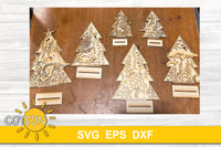 Sea themed standing Christmas trees | Shelf sittes SVG