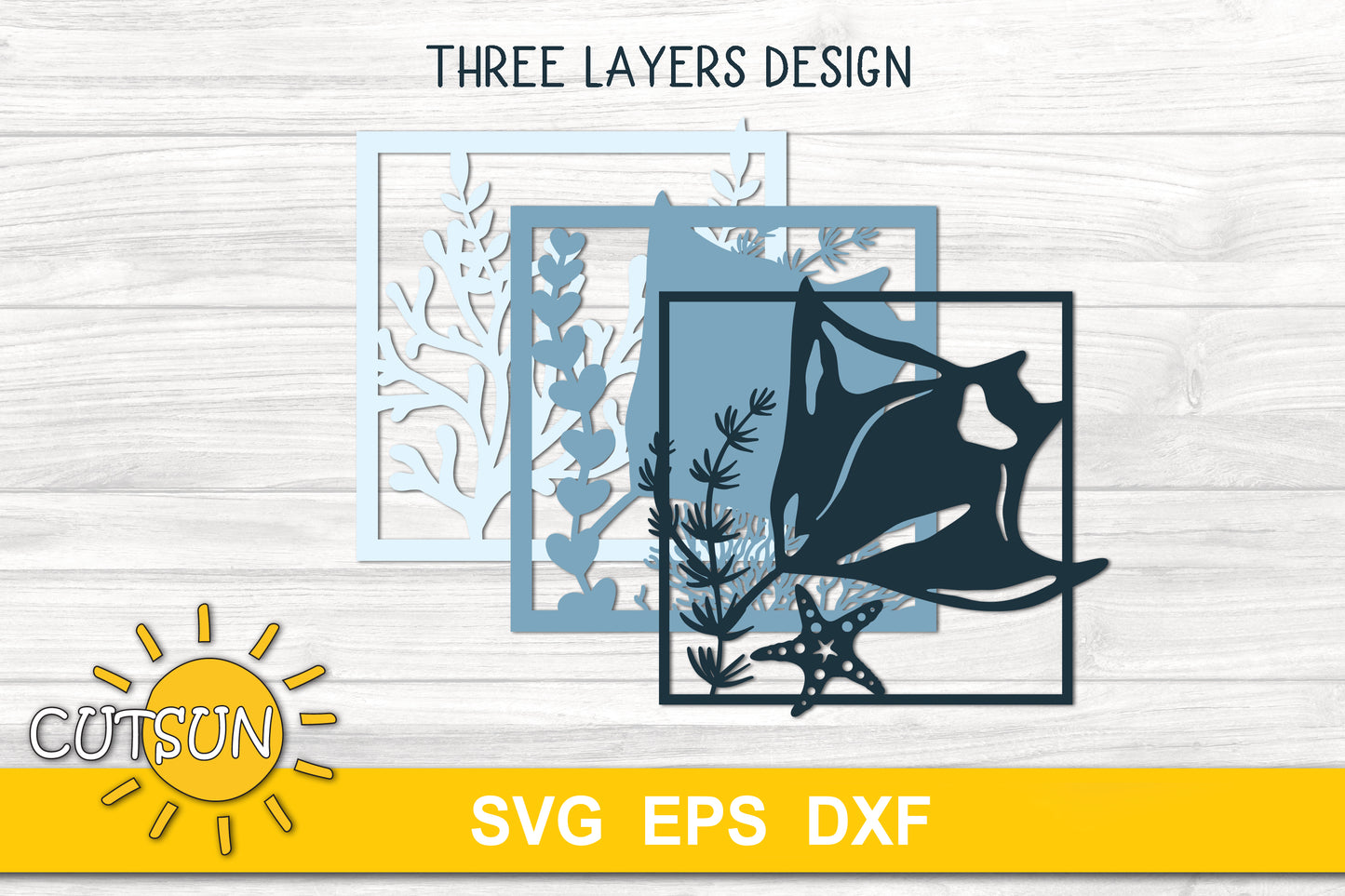 Sea life wall decor SVG | Sea life leaning signs SVG