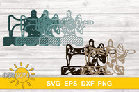 3D Layered Sewing machine SVG