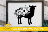 Floral Sheep SVG