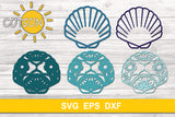 3D Layered Sea creatures SVG bundle | 3D Layered Nautical SVG bundle