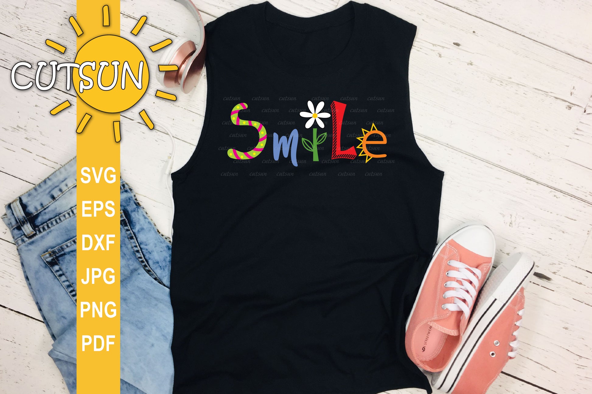 Smile SVG Hand lettered design