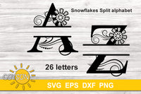 Snowflakes split Alphabet