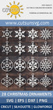 Snowflake Ornaments SVG Bundle