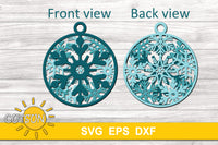 3D Layered Christmas Ornaments SVG bundle