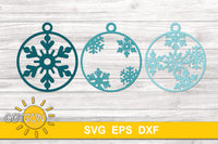 3D Layered Christmas Ornaments SVG bundle