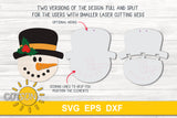Snowman Head door hanger SVG | Snowman porch sign SVG