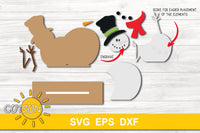 Snowman Shelf sitters SVG | Let it snow shelf sitters SVG | Christmas decor | Winter decor | Glowforge svg | Laser cut file