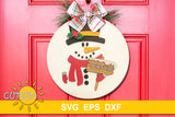 Snowman Welcome sign SVG
