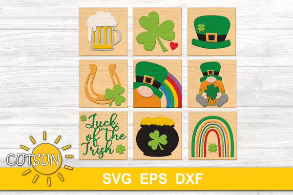 St Patrick's day leaning signs SVG bundle