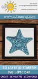 3D Layered Starfish SVG