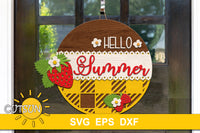 Hello Summer door hanger svg