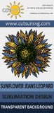 Sunflower Jeans Leopard Glitter design