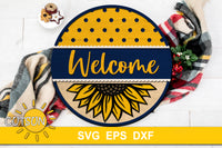 Sunflower Welcome Sign SVG