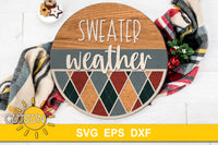Sweater Weather Door Hanger SVG