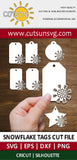 Snowflake Tags SVG bundle | Christmas bundle SVG