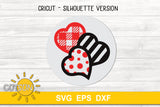 Valentines Day Door Hanger SVG | Valentine's day Hearts svg | Patterned hearts door hanger svg