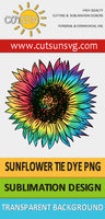 Sunflower sublimation Watercolor Tie Dye PNG