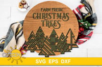 Christmas Trees Door Hanger SVG