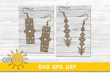 Aztec Tribal Earrings SVG bundle