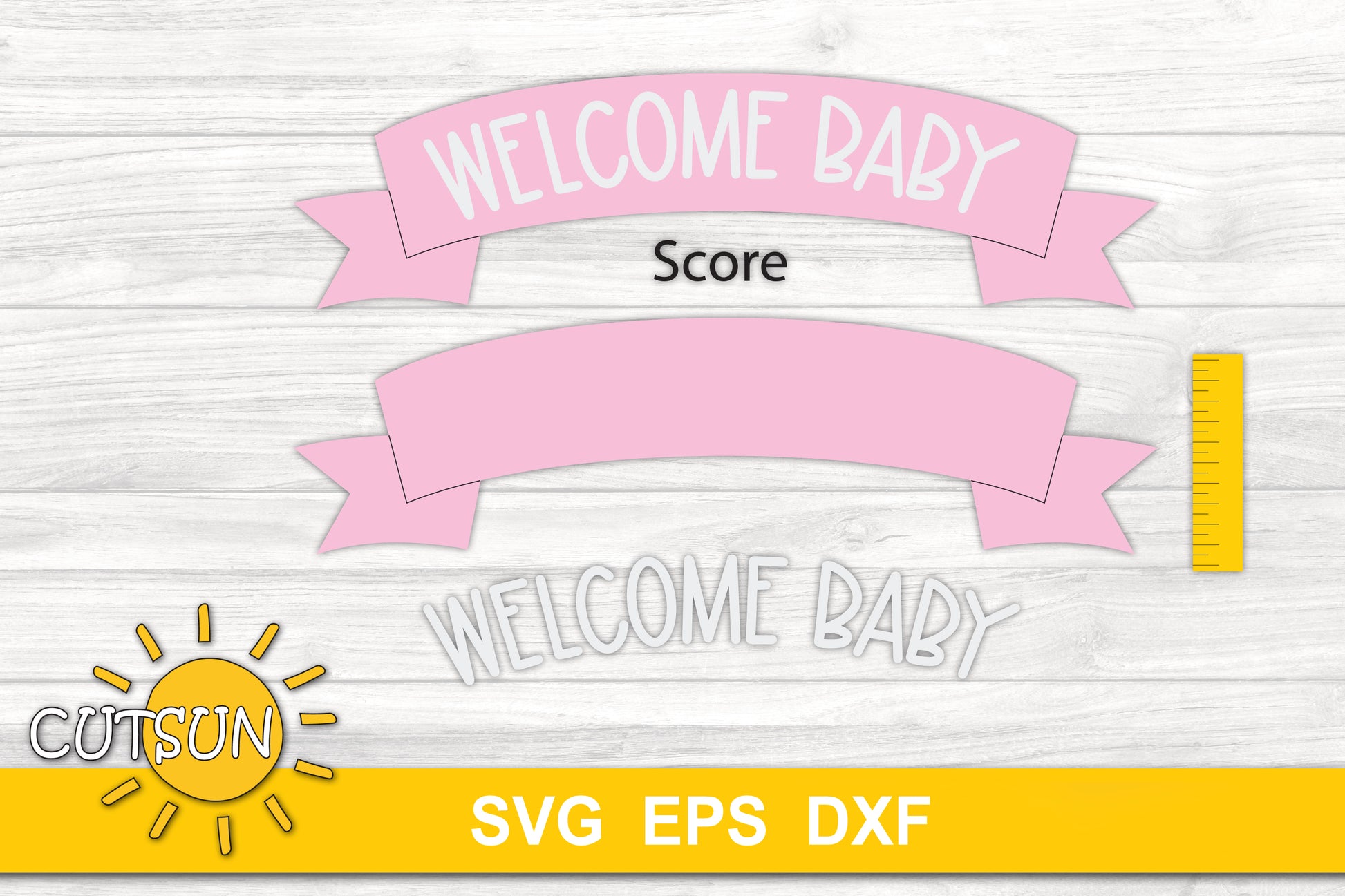 Baby Birth stats chart template SVG | Baby Girl announcement chart svg