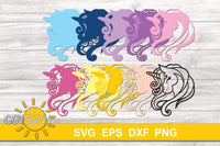 3D layered Unicorn SVG