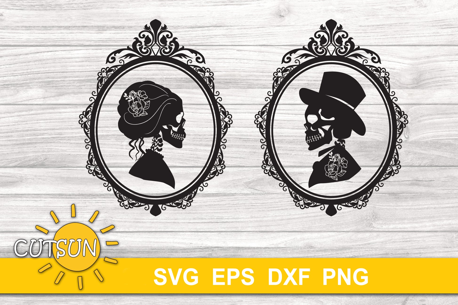 Victorian Skulls SVG