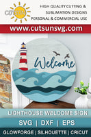 Lighthouse welcome sign svg