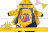 Rainbow Watercolor Pumpkin sublimation design