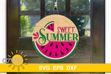 Sweet summer watermelon door hanger SVG