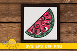 3D layered Watermelon SVG
