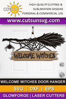 Welcome Witches Halloween door sign SVG