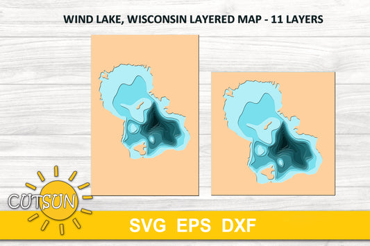 3D Layered Wind Lake depth map SVG