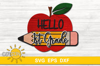 Apple Back to School sign SVG