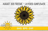 Free Sunflower Layered SVG