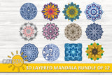 3D Layered Mandala SVG Bundle