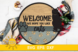 Cat Lover Welcome sign SVG