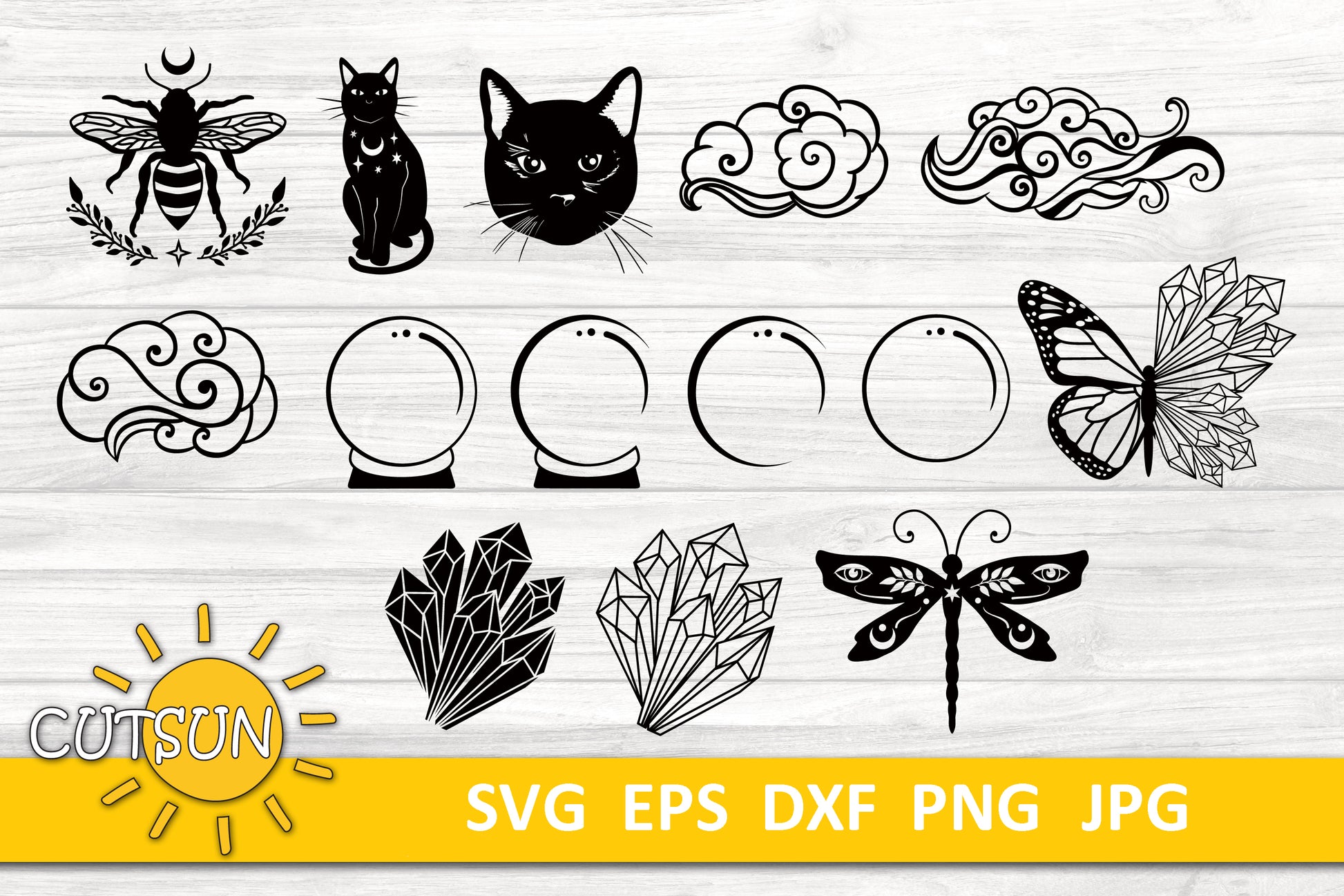 Celestial SVG bundle Close up